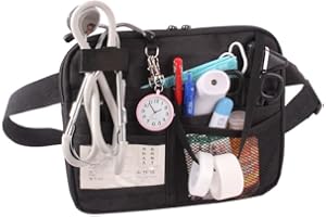 QIUPFGUT Marsupio Infermiere Organizer, Marsupio da Infermiera, con Regolabile Infermieri Borsa Cintura, Borsa da Cintura Multi Tasca, Piccolo Organizer per Accessori Multifunzionale