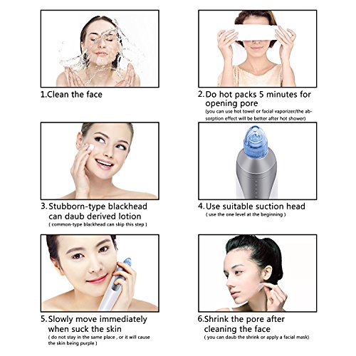 Beautystar Diamond Dermabrasion Microdermabrasion, Portable Vacuum Skin Peeling Machine Blackhead Suction Extraction Machine Removal for Facial Rejuvenation with USB Adapter - 6