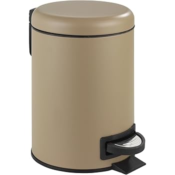 kela 20900 Kosmetikeimer Sable 3L aus Metall in Beige, Metall, 17 x 17