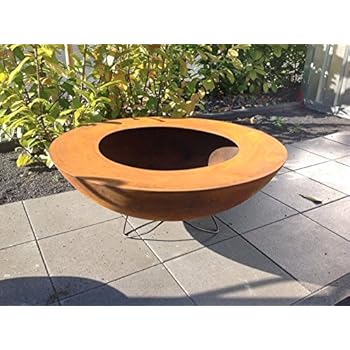 Runder Feuertisch aus Stahl 175 cm für den Garten (175 x 28cm) / Anti