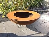 Para jardín fuego cáscara con acero inoxidable tacapasta oxidado hoguera cesta de metal rostig jardín interfaz 90 * 90 * 20 cm  circulares Material, mano trabajo