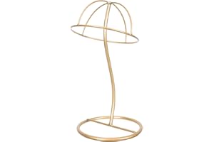 ‎DOITOOL DOITOOL Tischständer Hut Hutständer Metalldraht Hut- Und Mützenständer Kuppelform Tischplatte Perückenständer Halter Form Schaufensterpuppe für Hutorganisator Aufbewahrung Riser Golden