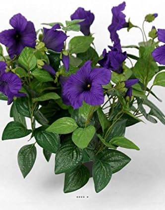 Artificielles Artificial Petunia in Purple pot Height with Light Kit - 38 cm 20-Choose your color: Purple