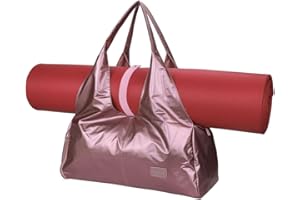 ISIYINER Tasche für Yogamatte, Groß Sporttasche Reisetasche wasserdicht mit Schuhfach Nassfach für Damen Strand Freizeit Gym-Tasche Shopping-Bag Weekender Urlaub Tragetasche mit Tragegurt