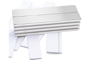 OCEUMAOA Neodymium Magnets Strong Bar 60x10x3mm Magnetic Strips Self Adhesive Rare Earth Magnets with Double-Sided Adhesive Flat Magnets Thin Strong for Fridge Kitchen Craft Storage 8Pack