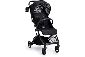 COSATTO Woosh 3 Pushchair – Lightweight Stroller Birth to 25kg - One Hand Easy Fold, Compact, Telescopic Handle, Extra Large Shopping Basket, Cup Holder, Bumper Bar & Raincover (Silouette)