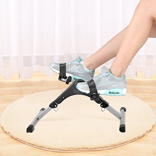 finether Pedaltrainer Mini Heimtrainer für Arme und Beine, LCD Display, zusammenklappbar - 5