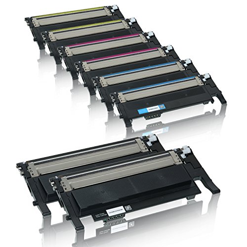 8 Toner für CLP320 CLP325 N W CLX3185 3180 FN FW CLP-K4072S C4072S M4072S Y4072S - Schwarz je 2500 Seiten, Color je 2000 Seiten