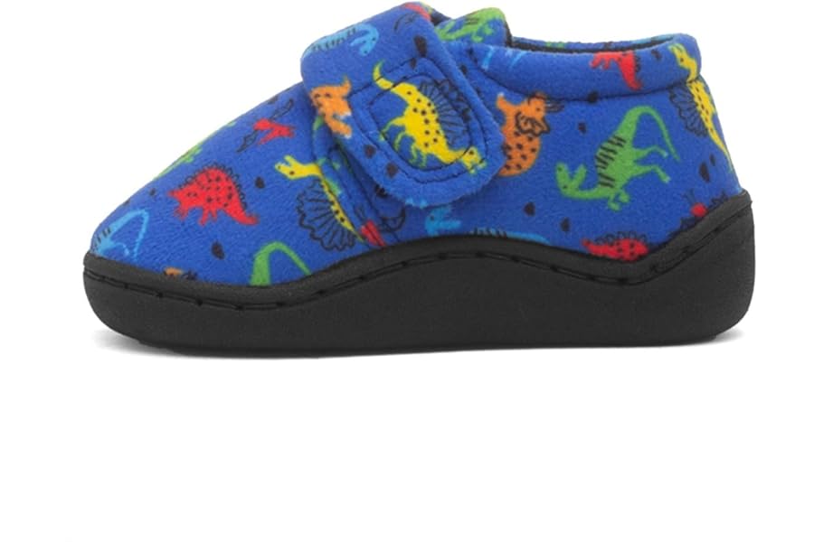 The Slipper Company Boys Blue Dinosaur Slipper