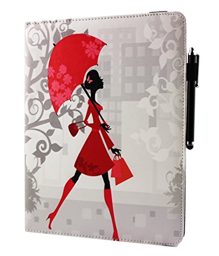 Emartbuy Medion LifeTab P9701 9.7 Zoll Tablet PC Universal ( 9 – 10 Zoll ) Elegante Dame 360 Grad Rotierende Stand Folio Geldbörse Tasche Hülle + Eingabestift - 3