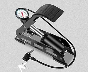 Mokshith Single Cylinder Foot Pump, Portable Floor Bike Pump with Accurate Pressure Gauge & Smart Valves, Air Pump for Bicycles, Motorcycles, Cars, Balls and Other Inflatables