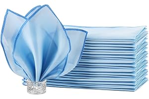 HEMEIREN 12Packs Cloth Napkins,Satin Cloth Napkins, 20 * 20inch, Reusable Table Napkins for Wedding,Celebrations,Restaurant,Banquet