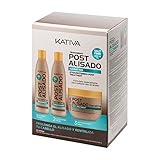 Kativa Postalisado - Kit Champú y Acondicionador y Mascarilla, sin Sal - Paquetes de 3 botellas x 250 ml - Total: 750 ml