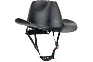 NONDK Cowboy Säkerhetshjälm med Ventilationshål HDPE Fullskärm Hård Hatt för Utomhusbyggnadsarbete Keps för Järnvägsräddning