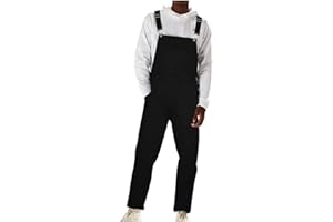 VOKKRV 2023 Peto Vaquero Hombre de Mono otoño Casual Pantalones de Mezclilla Retro Moda Denim Jeans de Trabajo con Bolsillo clásico Suelto Jumpsuit Informal Overall pantalón Largos Inviernos Nueva