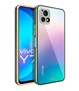 A3sprime Back Case Cover for vivo Y72 5G [Shockproof Transparent Soft TPU Bumper Protection Back Cover] Color - Green