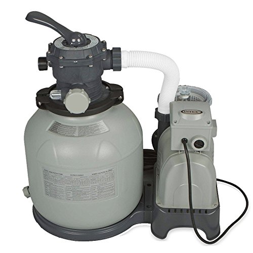 Intex Sandfilteranlage 28648GS Krystal Clear, 8,0 m³, TÜV/GS, grau, 8000 l/h / 370 W / 230/12 V
