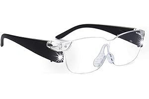 SKYWAY Lente Ingrandimento con Luce,1.6X Occhiali Ingrandimento con Luce Led a Mani Libere per Lettura,Ricamo,Cucito,Gioielli,Artigianato e Lavori Ravvicinati