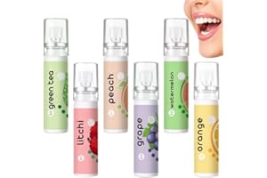 CARRENEU 6 Stück Mundspray mit Fruchtgeschmack, Mundspray Gegen Mundgeruch,Tragbar erfrischendes Mundspray,Reduzieren Sie Mundtrockenheit und Halten Sie Den Atem Frisch (22ml)