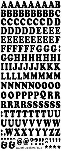 1 x BLACK UPPER CASE LETTERS/ALPHABET 11mm - CARD MAKING CRAFTS 023