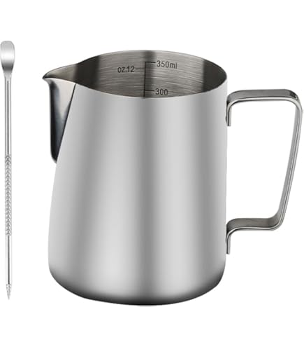 Bricco Latte Professionale Salubohu 350ml In Acciaio Inox - Con Ago Per Latte Art - Foto 7