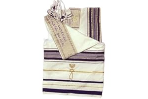 CWQZGUF Chal de oración mesiánico Tallits Covenant Mesiánico Tallit Chal de oración Tallit Tallit 182,88 x 55,88 cm, tallits cristianos judíos mesiánicos morados con texto hebreo de Israel