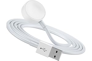 AEN ART Caricatore per Apple Watch [Apple Certificato MFi] Cavo di Ricarica Wireless Magnetico da 1m per iWatch, Caricatore magnetico Apple Watch compatibile con iWatch Series 9/8/7/6/5/4/3/2/SE/Ultra-Bianca