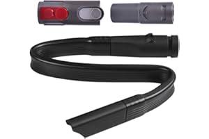 KEEPOW Bocchetta flessibile per bocchetta per aspirapolvere Dyson V15 V11 V10 V8 V7 V6 ricambio ugello piatto con 2 adattatori