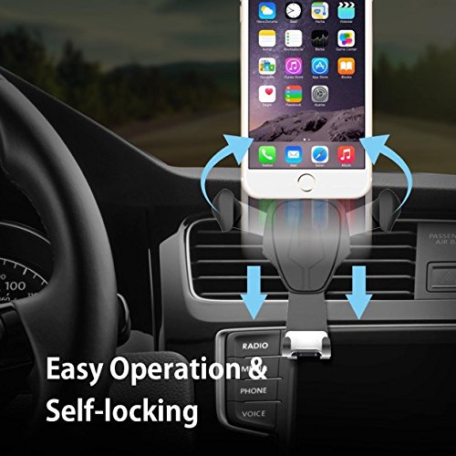 ICOUVA HandyHalterung Auto KFZ Halterung lÃ¼ftung Universal Multi-Winkel Schwerkraft fÃ¼r iPhone 8 / 8 Plus / X / 7 / 7 Plus / 6S, Samsung Note 8 / Galaxy S8 und jedes andere Smartphone