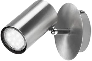 MEINEWUNSCHLEUCHTE Moderner LED Wandstrahler für Innen in Nickel matt - Spot flexibel dreh- und schwenkbar für optimale Ausleuchtung
