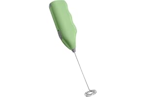 EUROXANTY Schiumatore per latte | Frusta elettrica | Vaporizzatore per latte | Ideale per cappuccini | Asta in metallo resistente | Verde pastello