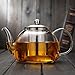 Produktbild Thick Flower Teekanne Glastee Hitzebeständige Glas Teekanne Große Kapazität Edelstahl Tea Leak Glastopf 1200ml GAODUZI