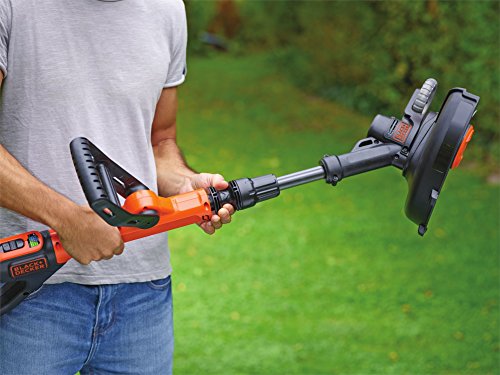 Black+Decker 18V 4.0Ah Akku-Rasentrimmer, Powercommand, EasyFeed, inkl. Akku und Ladegerät, 30cm Schnittbreite, STC1840EPC, schwarz orange - 11