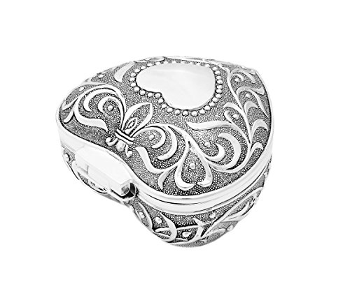 SCHMUCKKÄSTCHEN SCHATULLE ETUI SCHMUCKSCHATULLE RING KETTE SCHMUCK HERZ SILBER + BRILLIBRUM® FLYER - 3
