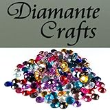 200 x 6mm Mixed Colours Round Diamante Loose Flat Back Rhinestone Gems created exclusively for Diamante Crafts