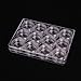 Nail Art 12 empty box container transparent Storage Craft Tool Box(US)