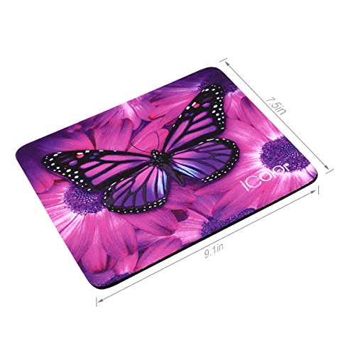 iColor 9 „x 7,5“ Zoll Anti-Rutsch-Gummi-Basis Mauspad, Computer Spiel MausPads Optimale Performance für Spiele Kompatibel mit allen Maustypen, 2er-Set - 2