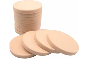 BAVALIN 12 Pcs Makeup Sponge - Round Latex Sponges Washable Cosmetic Sponges Powder Puff Foundation Sponges Applicator Face Paint Sponge for Liquid Foundation, Creams, and Powders