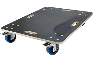 ECD Germany Carrello da Trasporto Mobili Elettrodomestici - 60x80 cm - Portata Carico max. 800 kg - Piattaforma Girevole Pedana con Ruote in Gomma Base Mobile Sposta Carichi Pesanti Trasloco con Freni