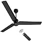 Atomberg Renesa 1200 mm BLDC Motor with Remote 3 Blade Ceiling Fan (Matt Black, Pack of 1)