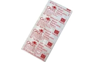 IHOMEBREW Emergency Water Purification Tablets Oasis Water Purification Tablets 167 MG - 100 tablets - 1 tablet treats 20L water