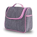 ❤Einfach Aufhängung: der innen verstärkte Haken erleichtert das Verstauen auf Handtuchhalter, Duschstange oder Türgriff. Haltbare Griffe können von Hand getragen und an den Türgriffen des Schlafzimmers oder Badezimmers aufgehängt werden. Ideal für Ferien, Geschäftsreisen, Fitnessstudios, Camping und Bad Lagerung.