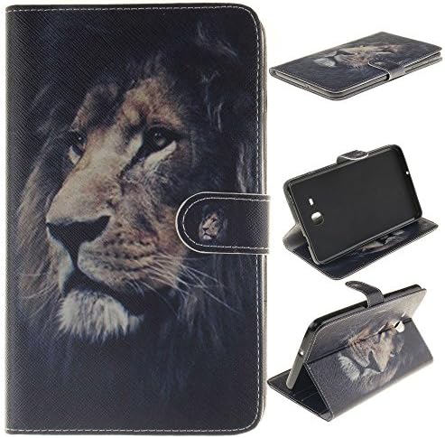 Skytar Case for Galaxy Tab A T280N,Samsung Tab A 7'' Cover -Flio Flip Case Leather Cover with [Stand function &amp; Card Slots] for Samsung Galaxy Tab A 7.0 Inch 2016(SM-T280N / SM-T285N) Tablet,Brave lion