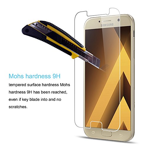 VIFLYKOO Samsung Galaxy A3 2017 Pellicola Protettiva 2-Pack Vetro Temperato 9H Premio di Protezione Schermo per Galaxy A3 2017 Smartphone Flim Protection (Nessuna Copertura Completa)