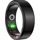 Ieron Smart Ring Fitness Tracker Blood Oxygen Monitor Finger Health Tracker Ring with Bluetooth Camera Remote Control Compati