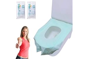 ANBOSE Housses de siège de toilette jetables 20 pièces extra larges souples et imperméables pour enfants, femmes et tous les adultes - Utilisation idéale dans les toilettes publiques, hôpitaux,hôtels ou