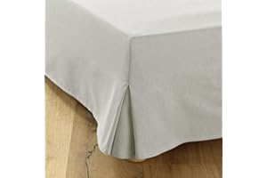 DAHLICA Vestiletto Singolo 90x190 Grigio | 4 volant da 30 cm per letto adulto con rete | Protegge rete 90x190 | Prodotto in Europa | Gonna da letto 90x190 | Fodera per rete 90x190 integrale