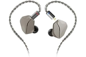 GENERIC Hidizs MP145 14.5mm Ultra-large Planar Magnetic Driver HiFi In-ear Monitors, Ergonomics Design Earphones,Detachable 2pin in ear Headphones for Audiopiles and Music Lovers (Titanium,4.4mm)