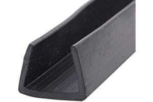 GOONSDS Rubber Edge Trim – Flexible U Channel Rubber Edge Protector for Sharp or Rough Surfaces, Easy to Install for Cars, Boats, Machinery and More,17x15mm,Length 5m/196inch