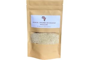 Malen Afrikansk Pistasch - Egusi Pulver - Malda Melonfrön - Naturlig Ingrediens för Såser, Soppor och Traditionella Afrikanska Rätter - 50g
